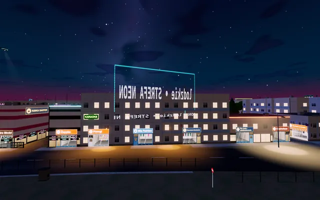 Before: night hologram with its text in a frame