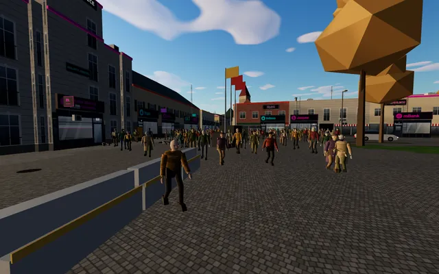 After: the same horde as code-built 3D models
